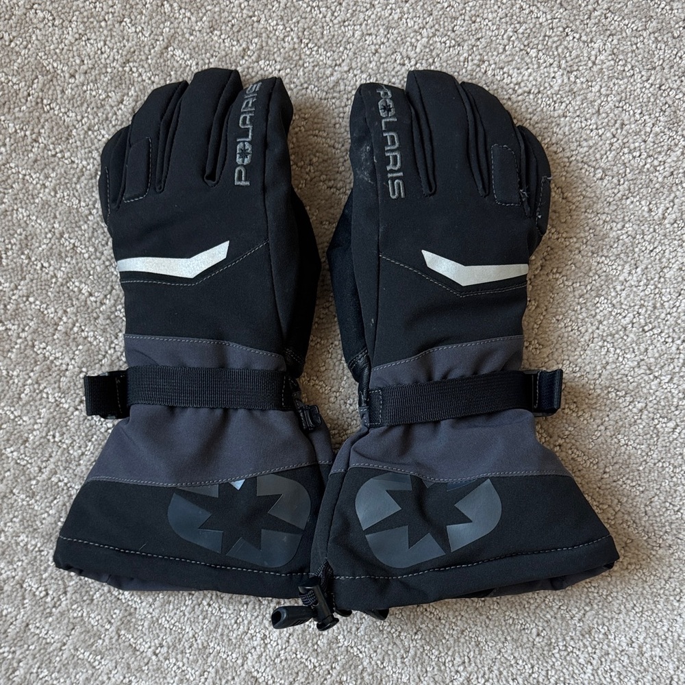 Polaris Kids Black & Gray Snow Gloves
